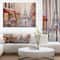 Designart - Lovers in Paris Eiffel Tower - Cityscapes Painting Print on Wrapped Canvas